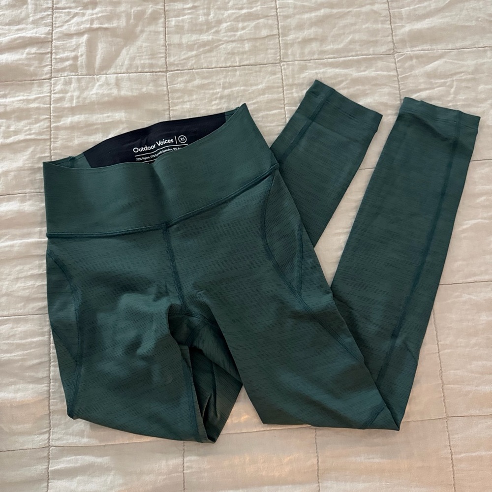Outdoor Voices Tech Sweat Forest Green Leggings